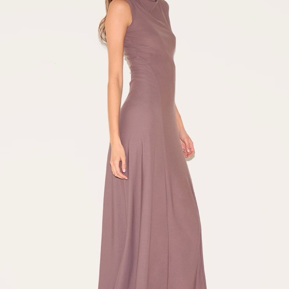 MUSHROOM PANELLED FLOATY MAXI DRESS - Picture 2 of 4